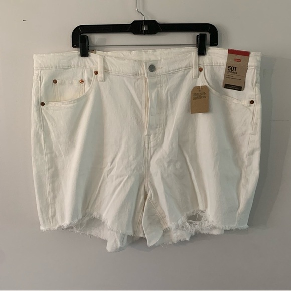 NWT Levi’s Women’s 501 Shorts High Rise Button Fly Size 20W - Picture 2 of 11